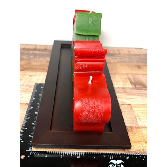 Reindeer & Tree Paraffin Wax Candle Set Of 3 With Wood Tray - Picture 4 of 7